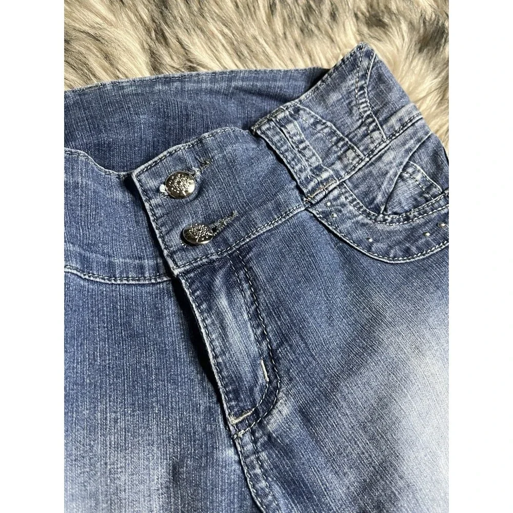 Vintage Y2K Capri Denim Jeans Secret Love Sz 12 Women
